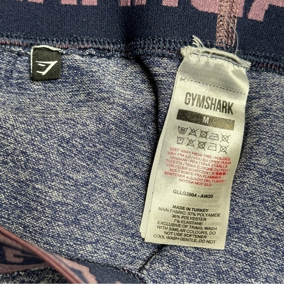 Gymshark Flex blue grey heather stretch leggings medium - Picture 5 of 5